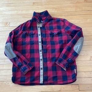 Roots long sleeve plaid shirt. Size is XL but fits more like a L